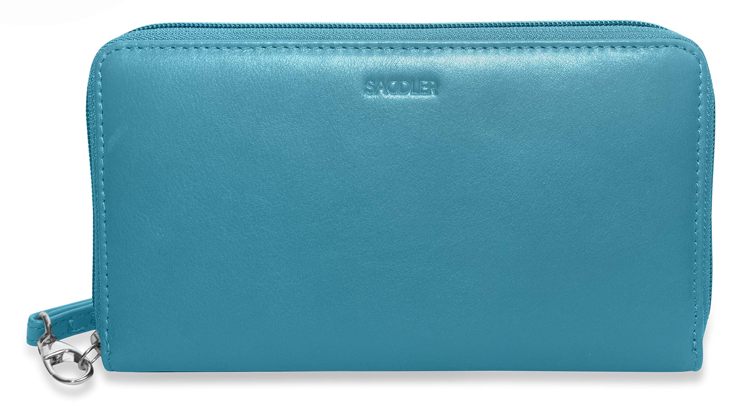 RFID Leather Double Zip Wallet – Large Capacity Ladies Purse for Phone & Cards | Luxury Real Leather | SADDLER