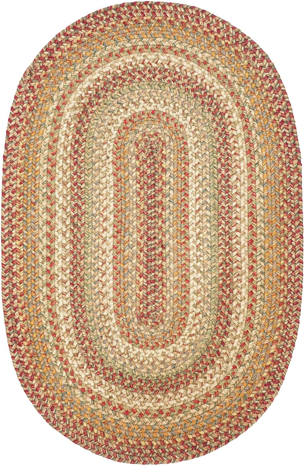 Homespice Harvest - Alfombra trenzada de yute ovalada, 8 pies x 10 pies