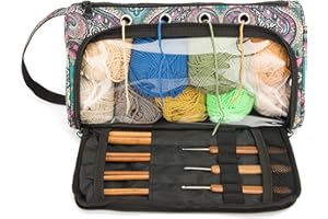 Pacmaxi Yarn Storage Knitting Organizer Carrying Yarn Holder Lightweight Yarn Storage Bag Portable Knitting Organizer for Cot
