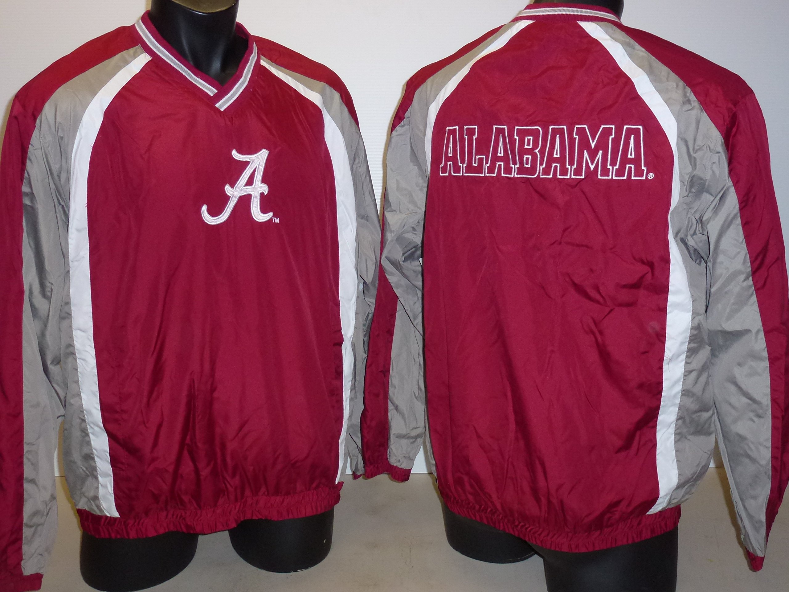 NCAA Lightweight Pullover Windbreaker Jacket (Alabama Crimson Tide, Large)