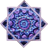 BVCY Flow Star (UV Reactive) Beginners Cloth Spinning Easy to Rotate Juggling and Skill Toy Fingertip Rotating Flow Toy Dapo Star Blue&amp;Pink（R05-style3）
