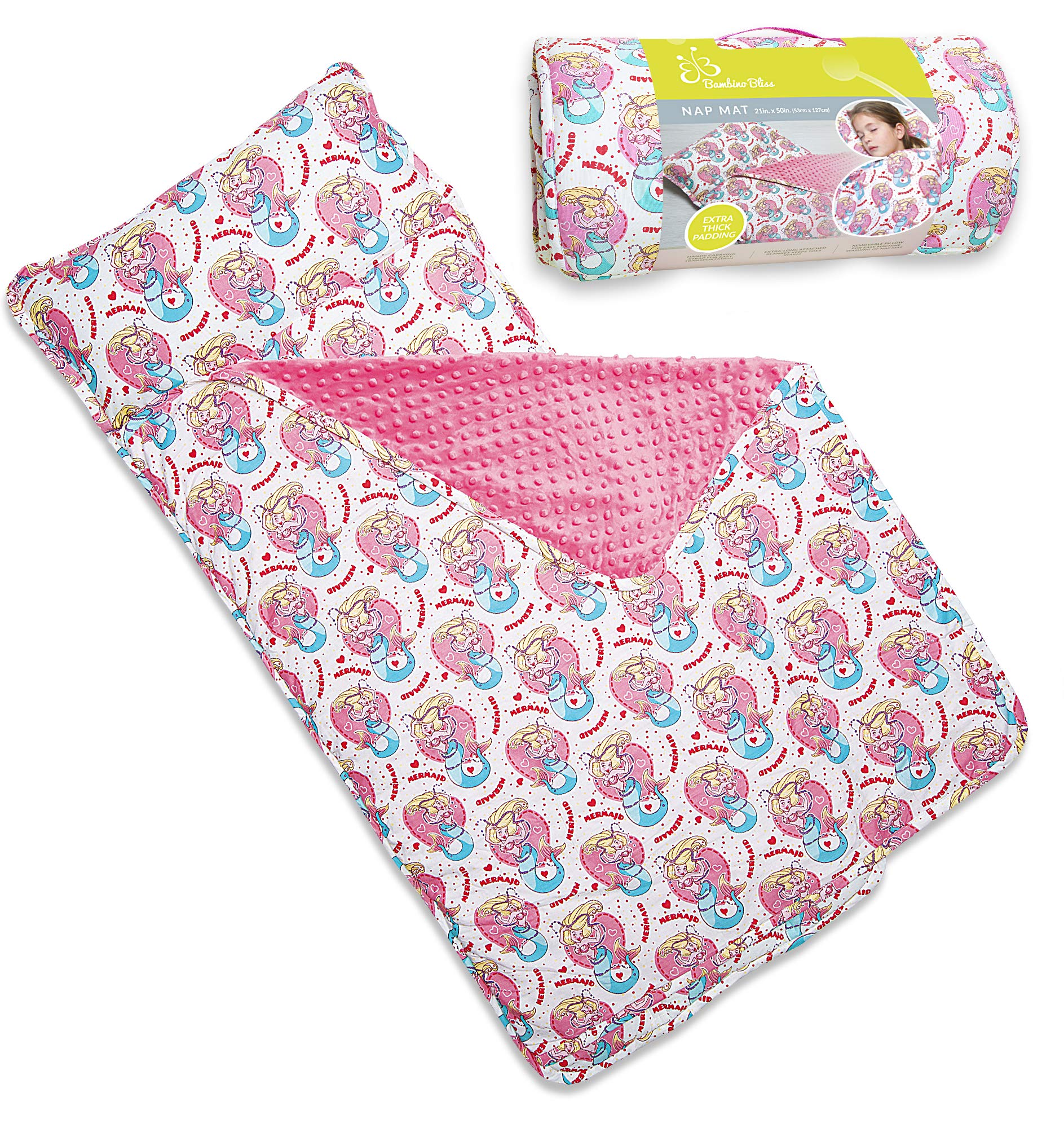 Kids Nap Mat with Removable Pillow Soft, Lightweight Mats