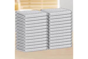 24PK Wire Dishcloth, Non Scratch Wire Dishwashing Rag for Wet and Dry, Cleaning Pads Steel Scrubber for Housework, 7"×8"