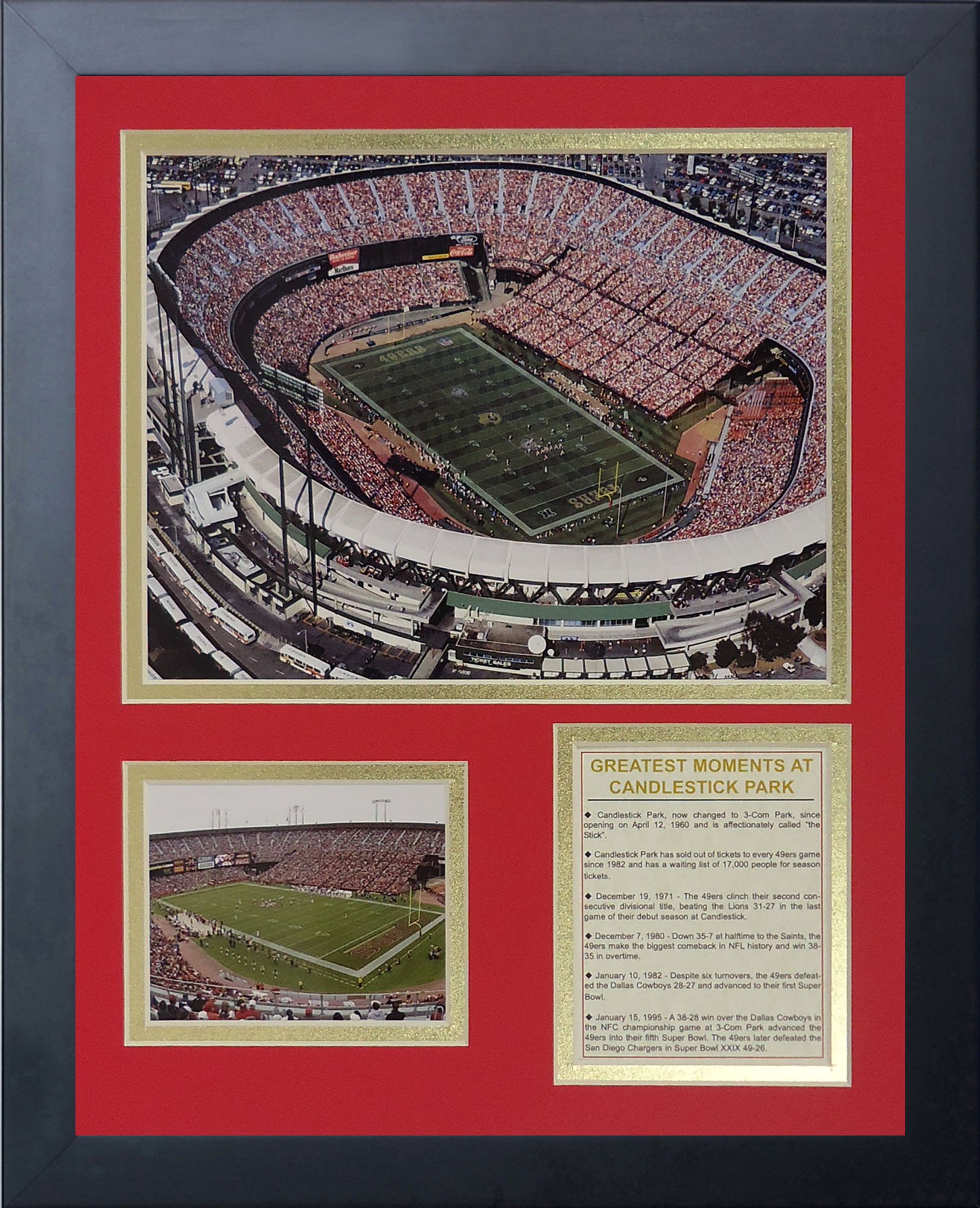 Legends Never Die Candlestick Park Framed Photo Collage, 11x14-Inch