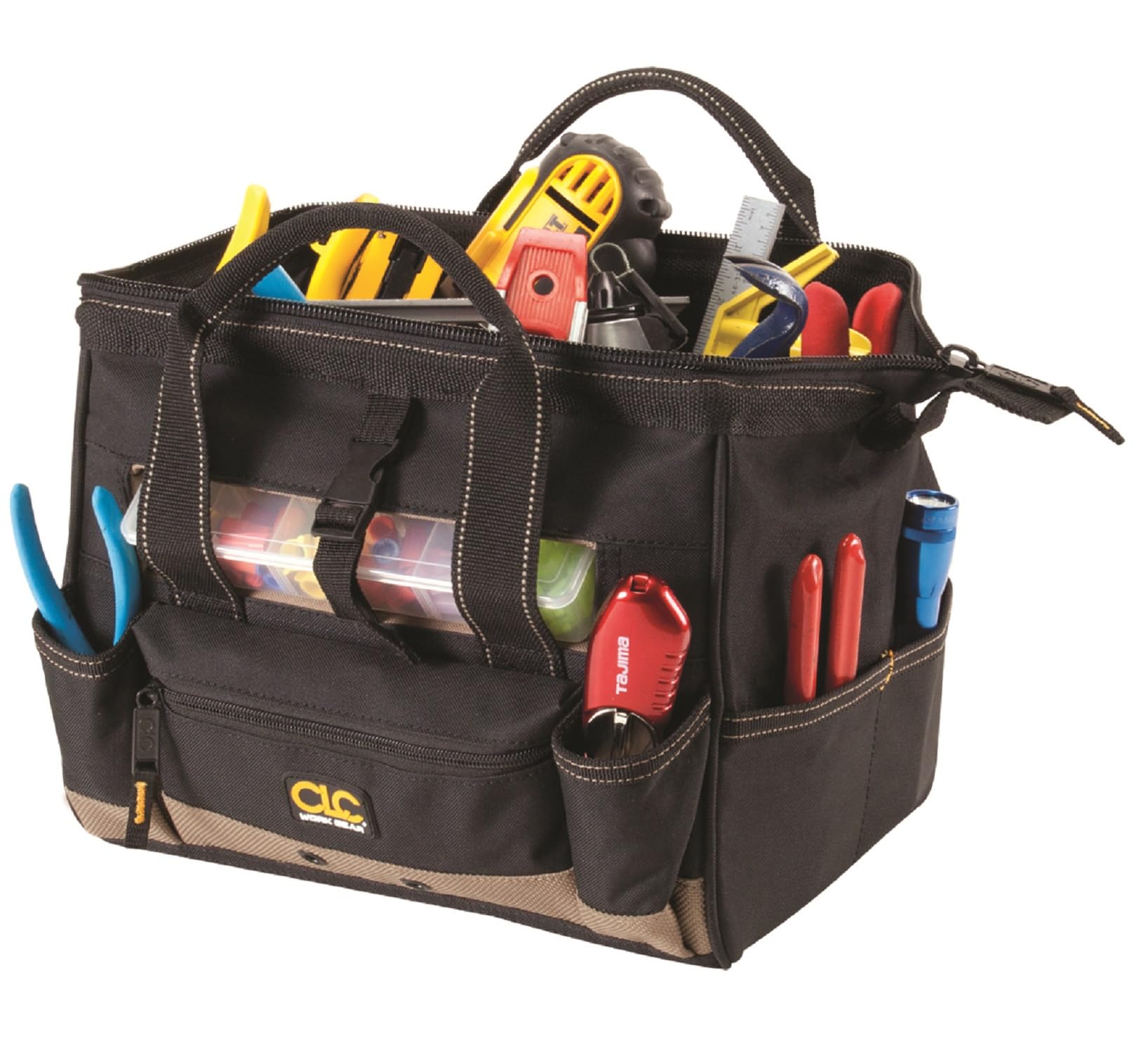 CLC Custom Leathercraft 1533 12" Tote Bag with Top Plastic Tray