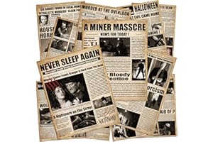 RMMDO Horror Movie Posters 12PCS, Horror Vintage Movie Posters for Room, Scary Movie Posters for Room, Creepy Halloween Horror Decor