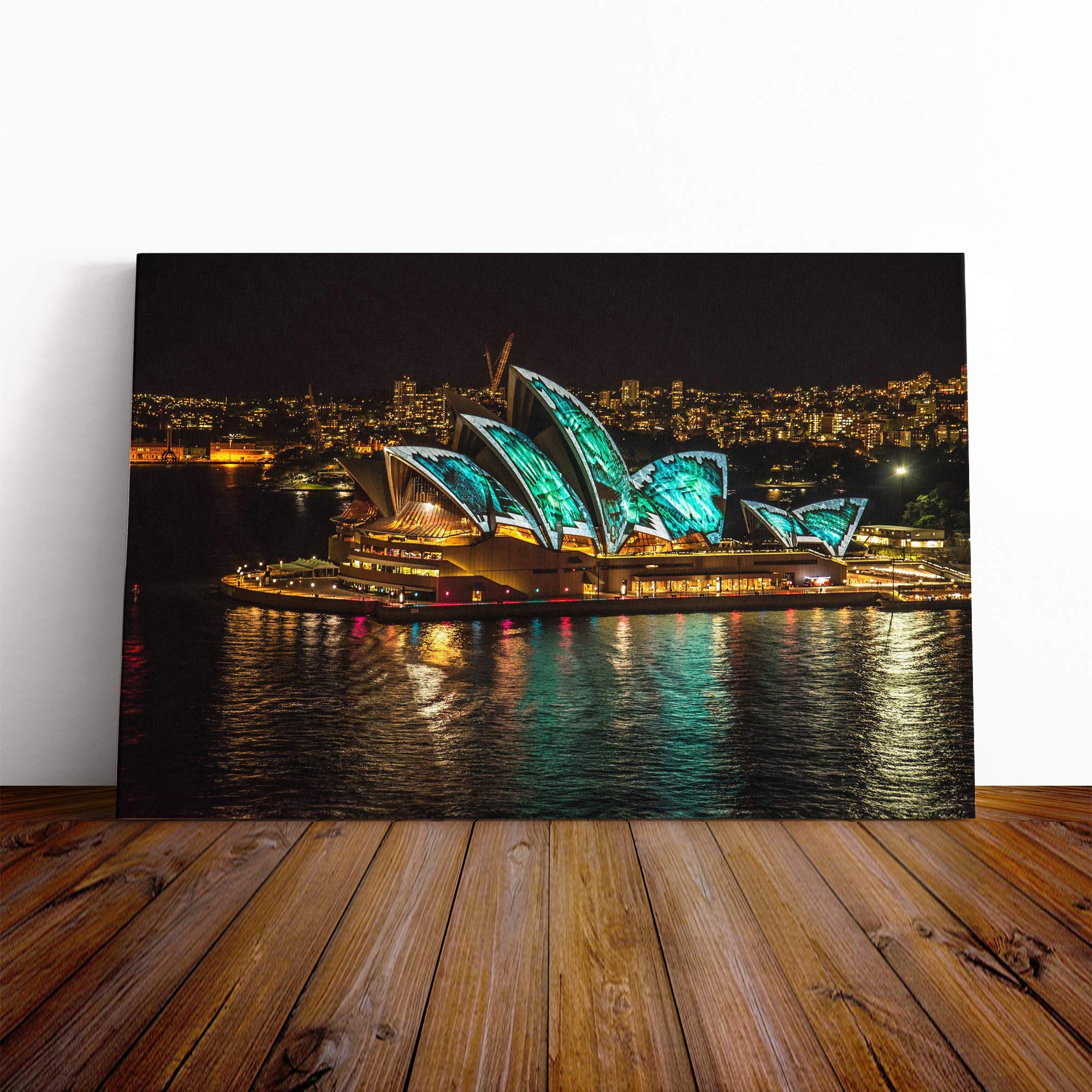 Sydney Opera House Harbour Australia (15) Canvas Print | Gallery Wrapped 30mm Frame Wall Art | 20x14 inches | Ready to Hang | Modern Seascape Picture | Living Room Bedroom Lounge Office