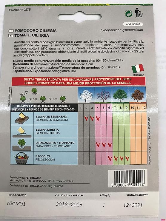 Semillas Tomate Cherry (1 Gramo): Amazon.es: Jardín