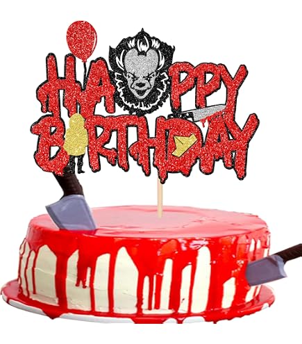 4 Décorations De Gâteau Halloween - Topper Couteau, Hache, Scie Ensanglantés - Décoration Non Comestible En Acrylique Pour Anniversaire Thème Horreur