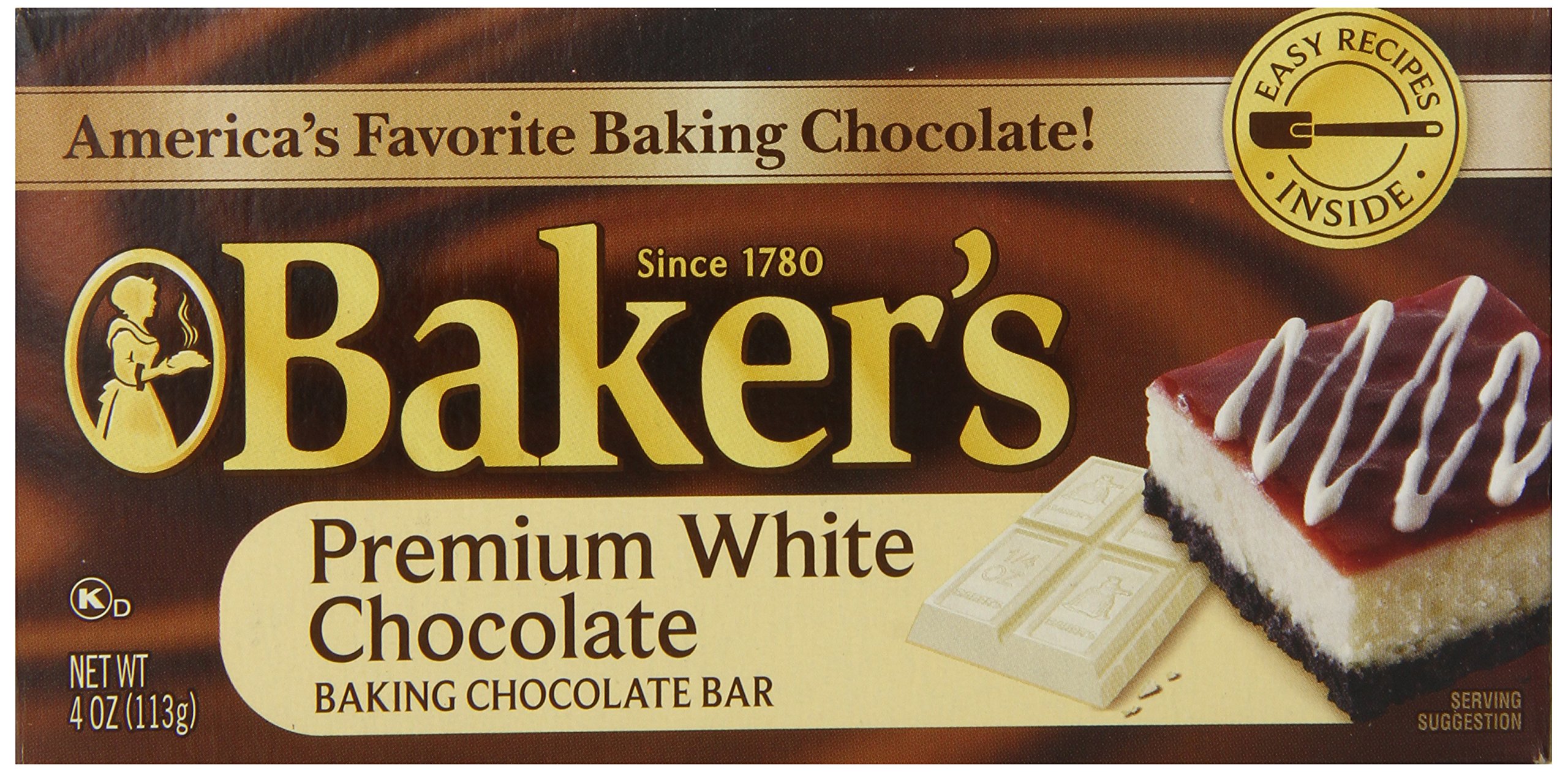 Baker's Bittersweet Baking Chocolate Bar, 4 Oz (6Pack
