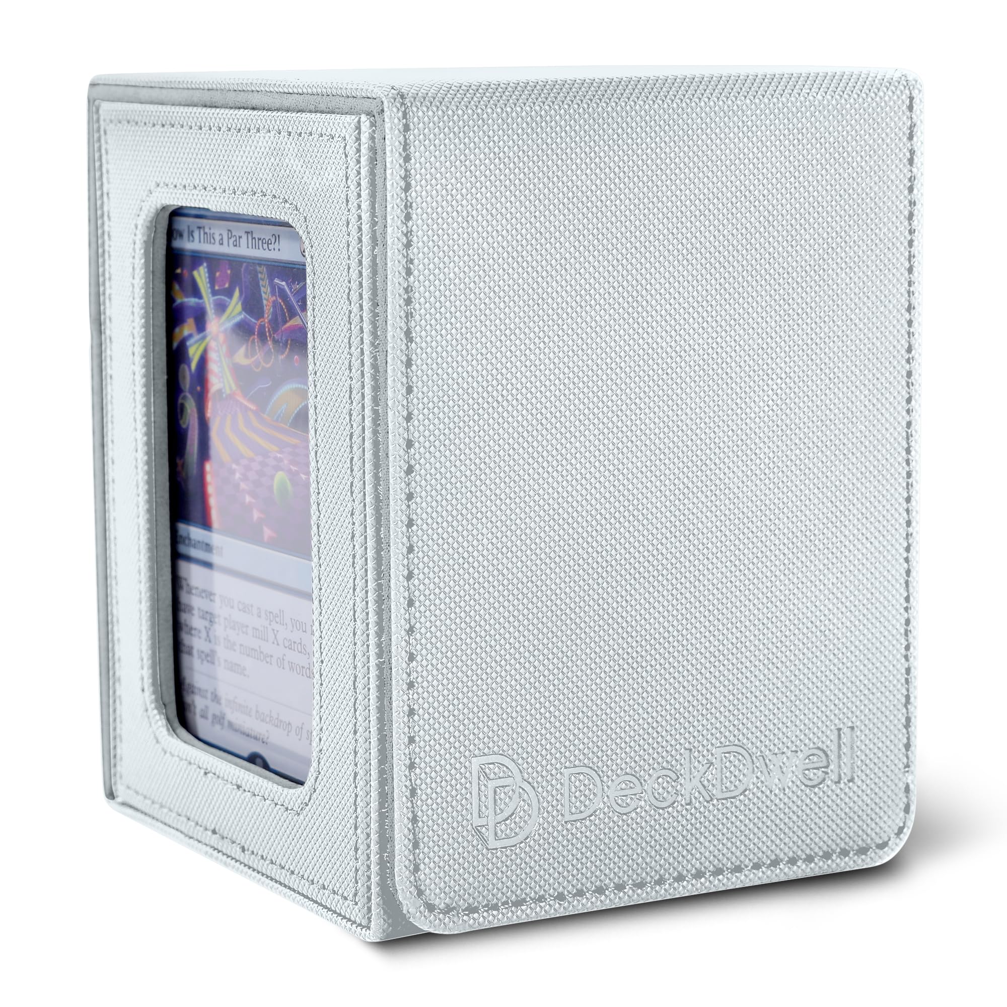 Commander deck box with window Fits 100 Double Sleeved Cards, One‑Piece Design, 4 N52 Magnets, PU Leather & Microfiber Lining,deck box mtg with 2 Dividers