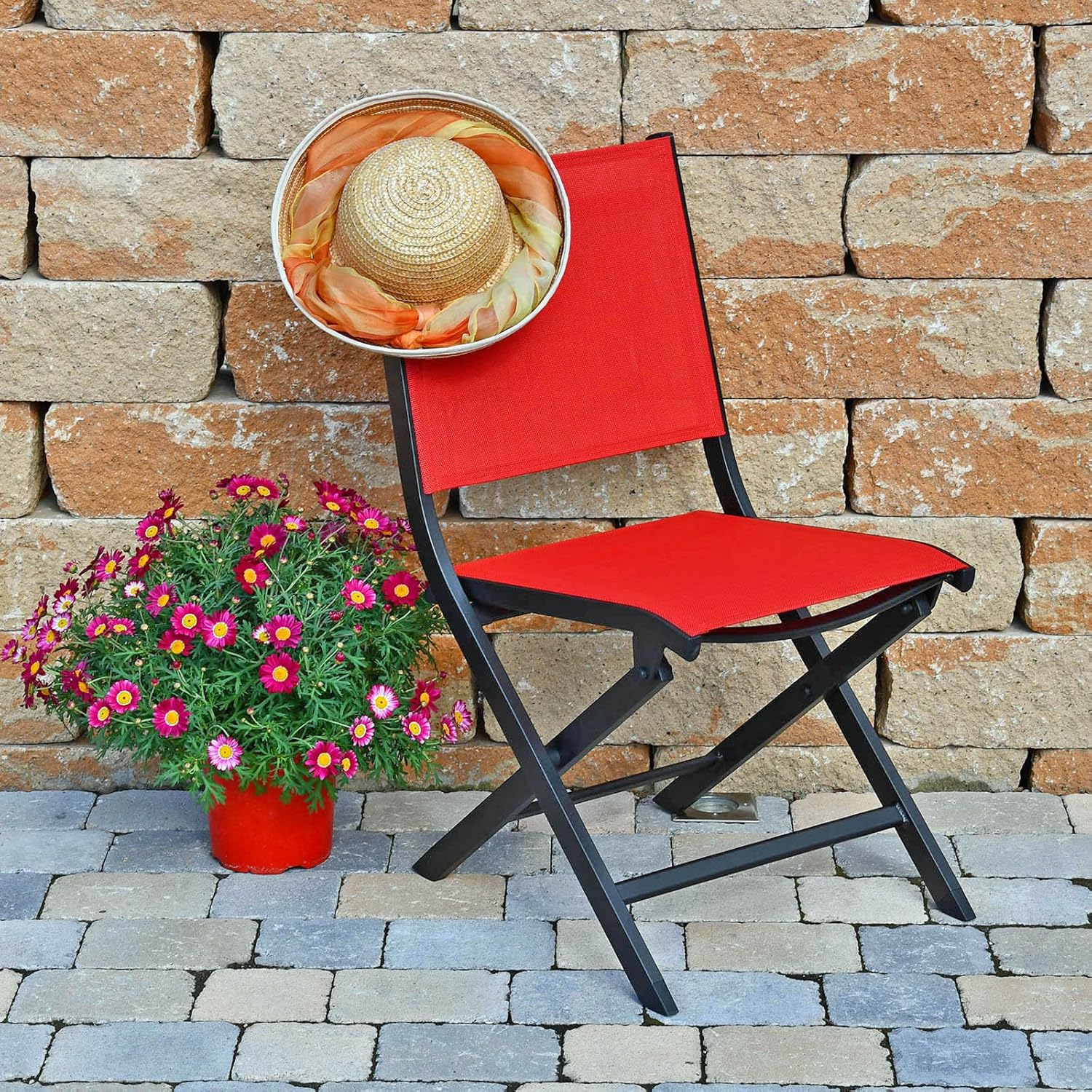 Chaise pliante Lille Comfort L/B/H : environ 58/50/87 cm ...