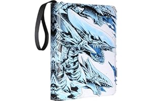 DRZERUI Trading Card Album for Yu-Gi-Oh Cards - 9 Pocket Card Holder Book with Sleeves Compatible with Yugioh Cards, Holds 720+ Cards