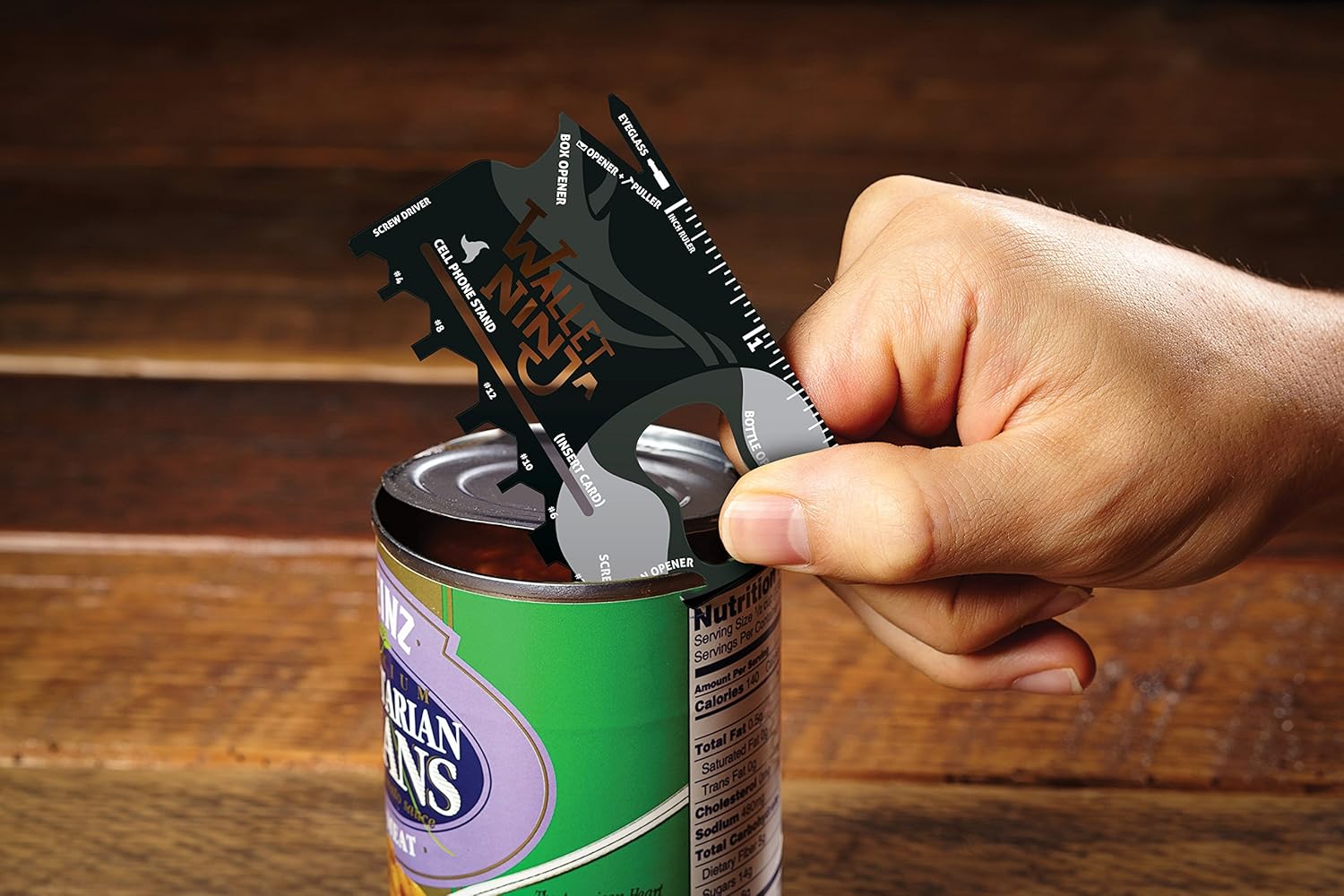 Wallet Ninja- 18 in 1 Credit Card Sized Multitool (#1 Best Selling in the World) (Black) - - 