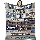Basiole Retirement Gifts for Men, Retirement Gifts for Women 2025, Best Retirement Blanket, Retired Gifts for Men, Farewell Gifts for Coworkers, Coworker Leaving Gift Throw Blankets 50"X60"
