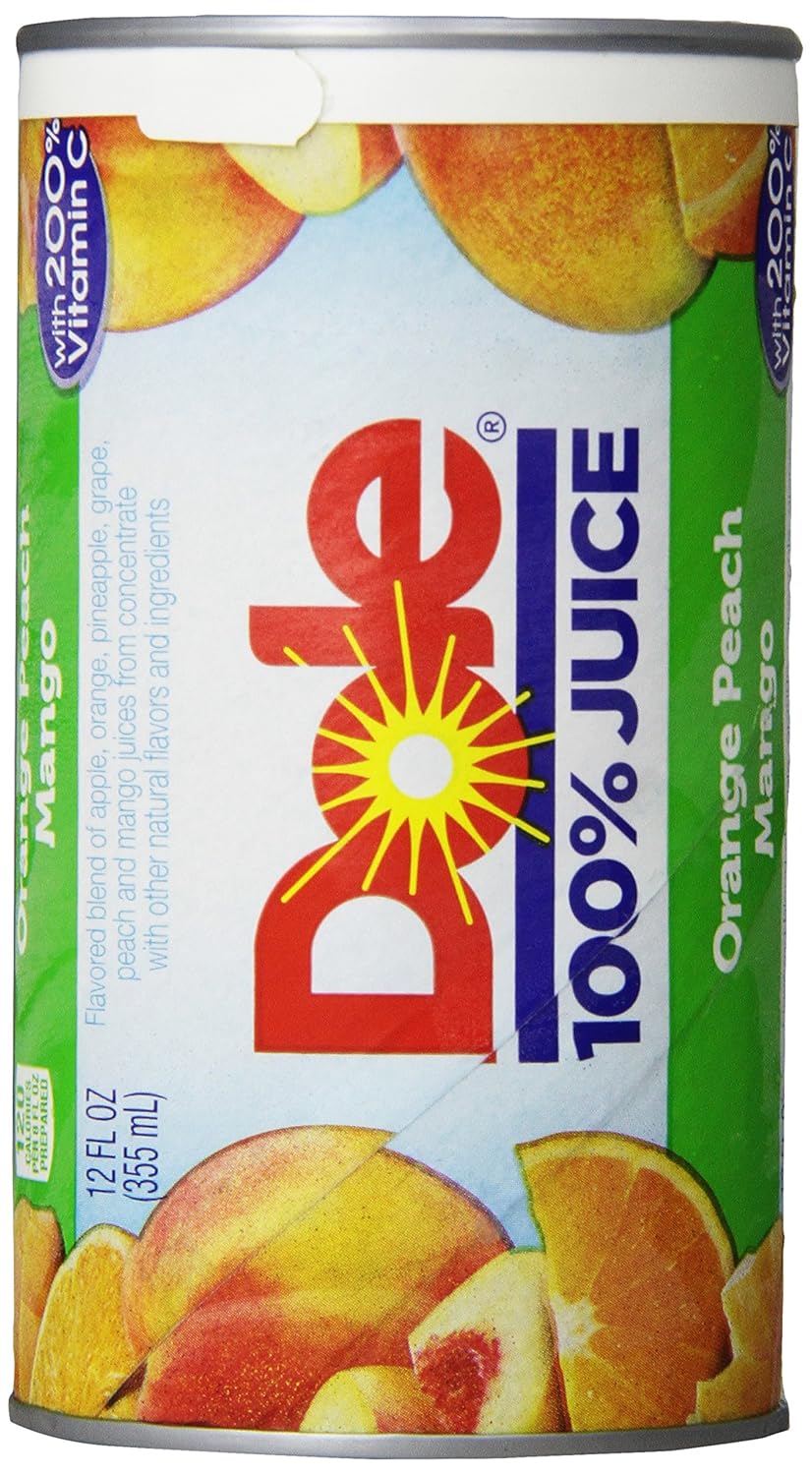 Dole, 100 Juice, Orange Peach Mango, Concentrate, 12 oz (Frozen