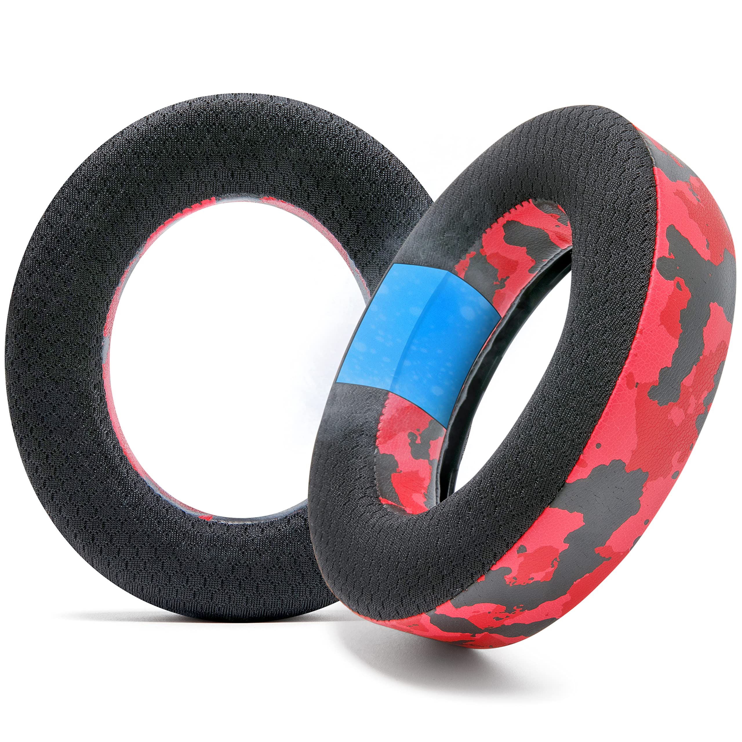 WC FreeZe HS60 - Cooling Gel Replacement Earpads for Corsair HS50, HS60, HS70 & More by Wicked Cushions - Boost Comfort, Durability, Thickness & Sound Isolation for Epic Gaming Sessions | Red Camo