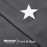 Deconovo Grey Star Printed Blackout Curtains 2 Panels 140x240 cm Thermal view 5