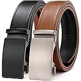 CHAOREN Leather Ratchet Belt Men 2 Pack - Customizable Fit, Effortless Style (35mm)