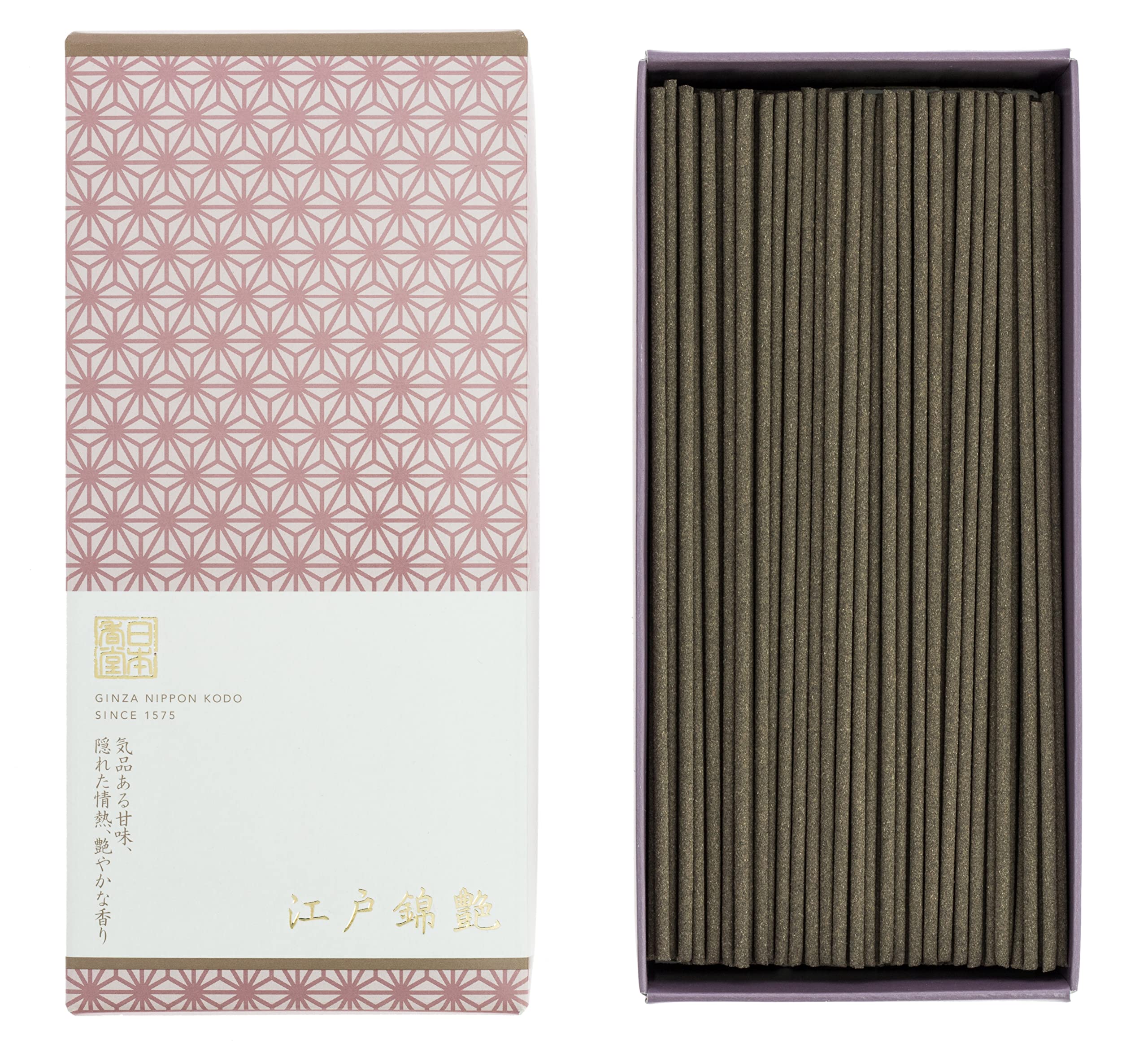 NIPPON KODO | Edonisiki Tsuya Incense Sticks, Natural Japanese Incense Sticks, Red Fruit Fragrance, Approximately 180 Pieces