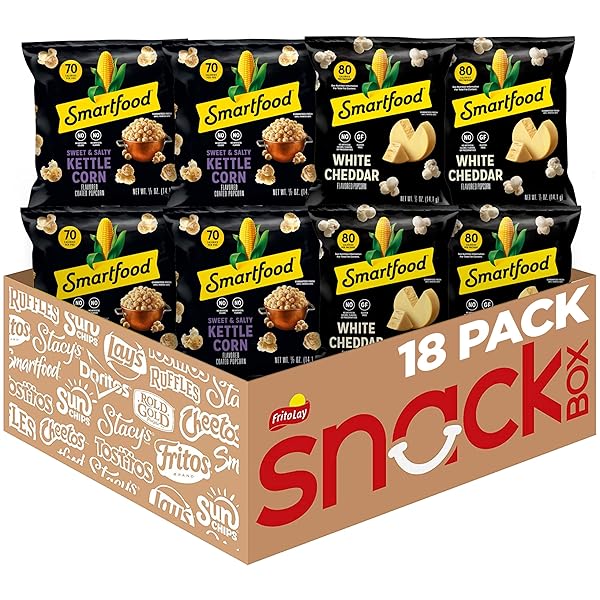 SMARTFOOD POPCORN, VARIETY PACK, 0.5 OUNCE (PACK OF 18)