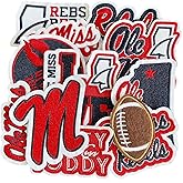 Mississippi Iron on Patches, Football Patches for Jeans, T-Shirts, Backpacks, Hats, Sew On for More-13PCS