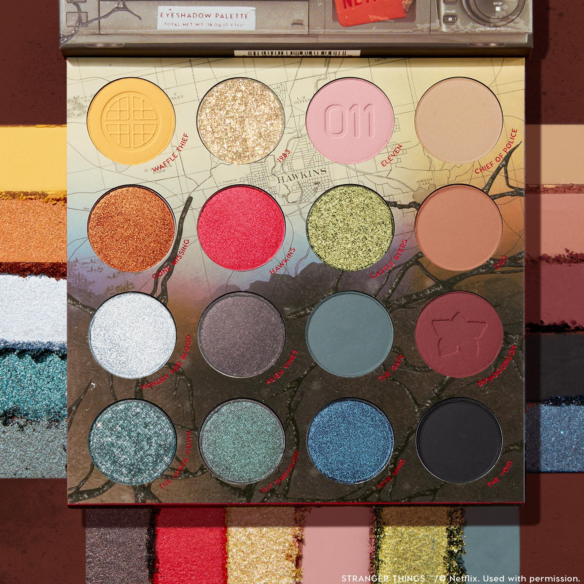 ColourPop x Stranger Things Chapter One Eyeshadow Palette - Retro Makeup Palette with Matte, Metallic & Pearlescent Finishes - Buildable & Blendable Formula with Long-Lasting Pigment (0.5 oz)