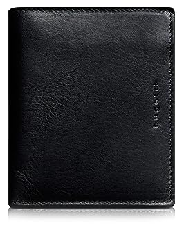 Bugatti Romano Echtleder Geldbörse für Herren im Hochformat, Schwarz