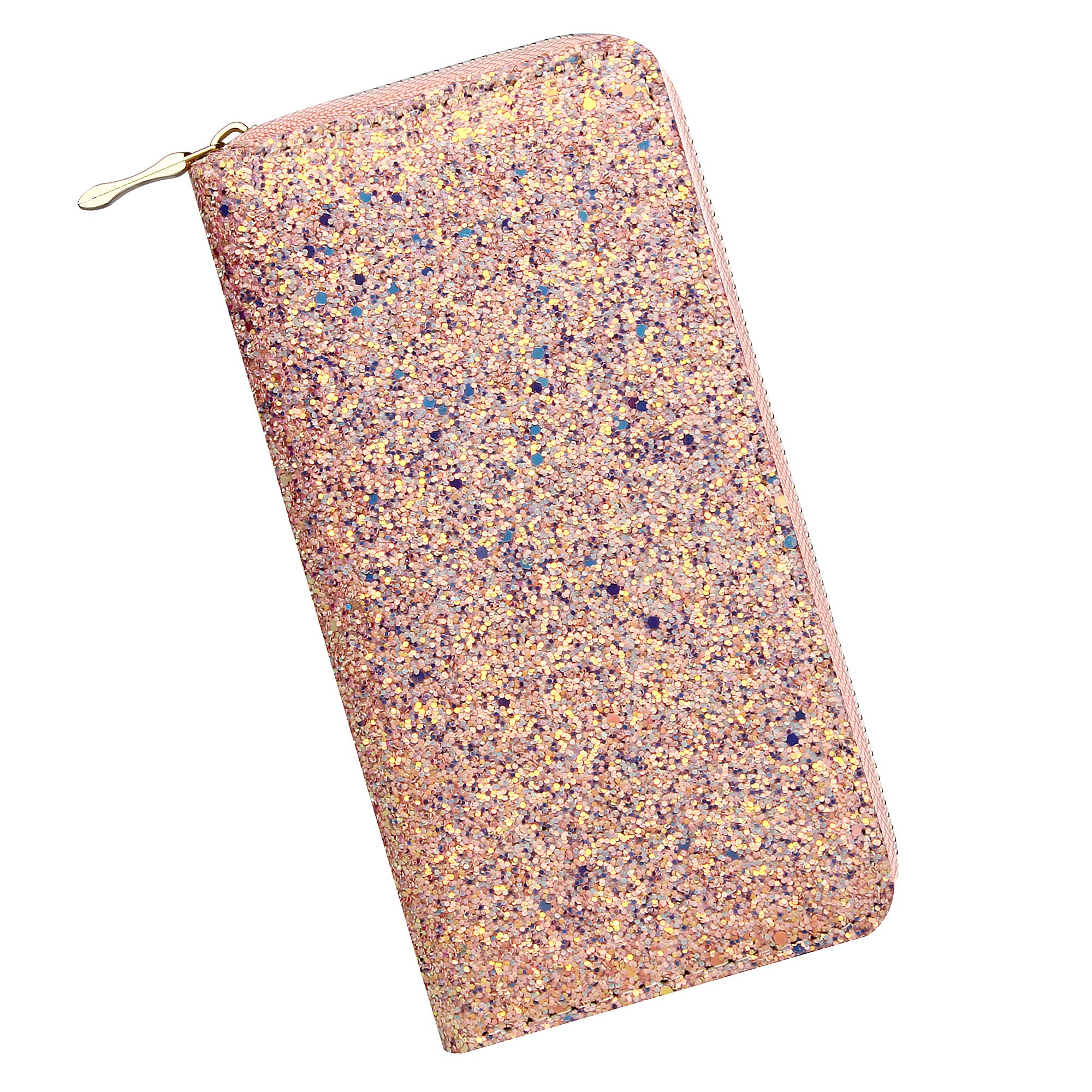Photo 1 of KUKOO Glitter Wallet for Women Shiny Long Phone Clutch Purse Ladies Card Holder
