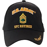 Officially Licensed US Army Retired Baseball Cap - Multiple Ranks Available! (Sergeant First Class)