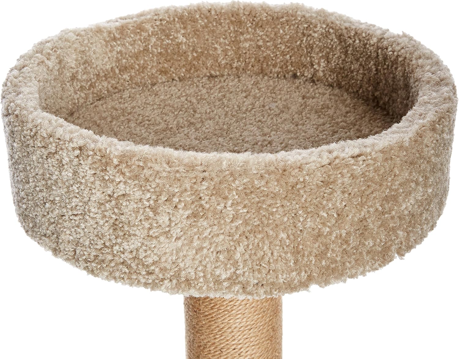 Amazon Basics Cat Tree Tower with Scratching Posts for Home Indoor Use Beige, Large (45L x 45W x 117H cm) - Image 4