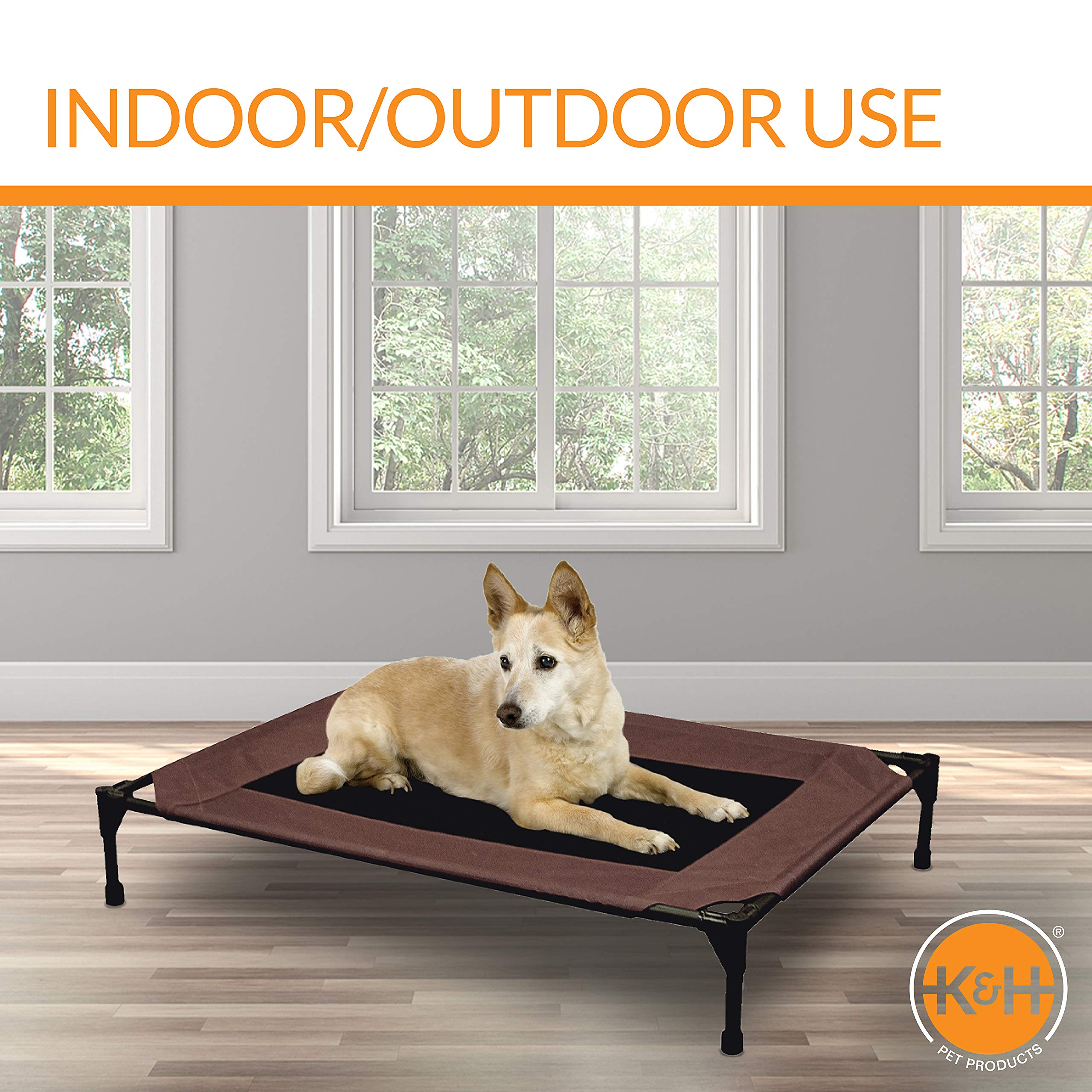 K&H Pet Products Original Pet Cot Elevated Dog Bed & Cot Canopy