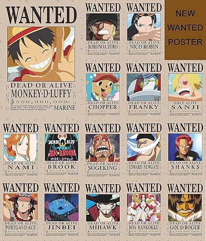Amazon Com Cosplaywho One Piece Wanted Posters 16 Pcs And A Gift Card New Toys Games