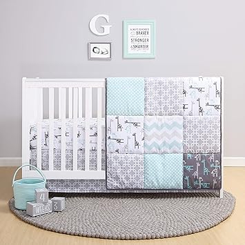 Amazon Com The Peanutshell Giraffe Crib Bedding Set For A Boy
