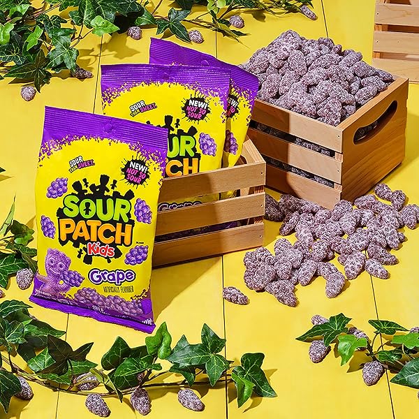SOUR PATCH KIDS GRAPE SOFT & CHEWY CANDY, 8.02 OZ