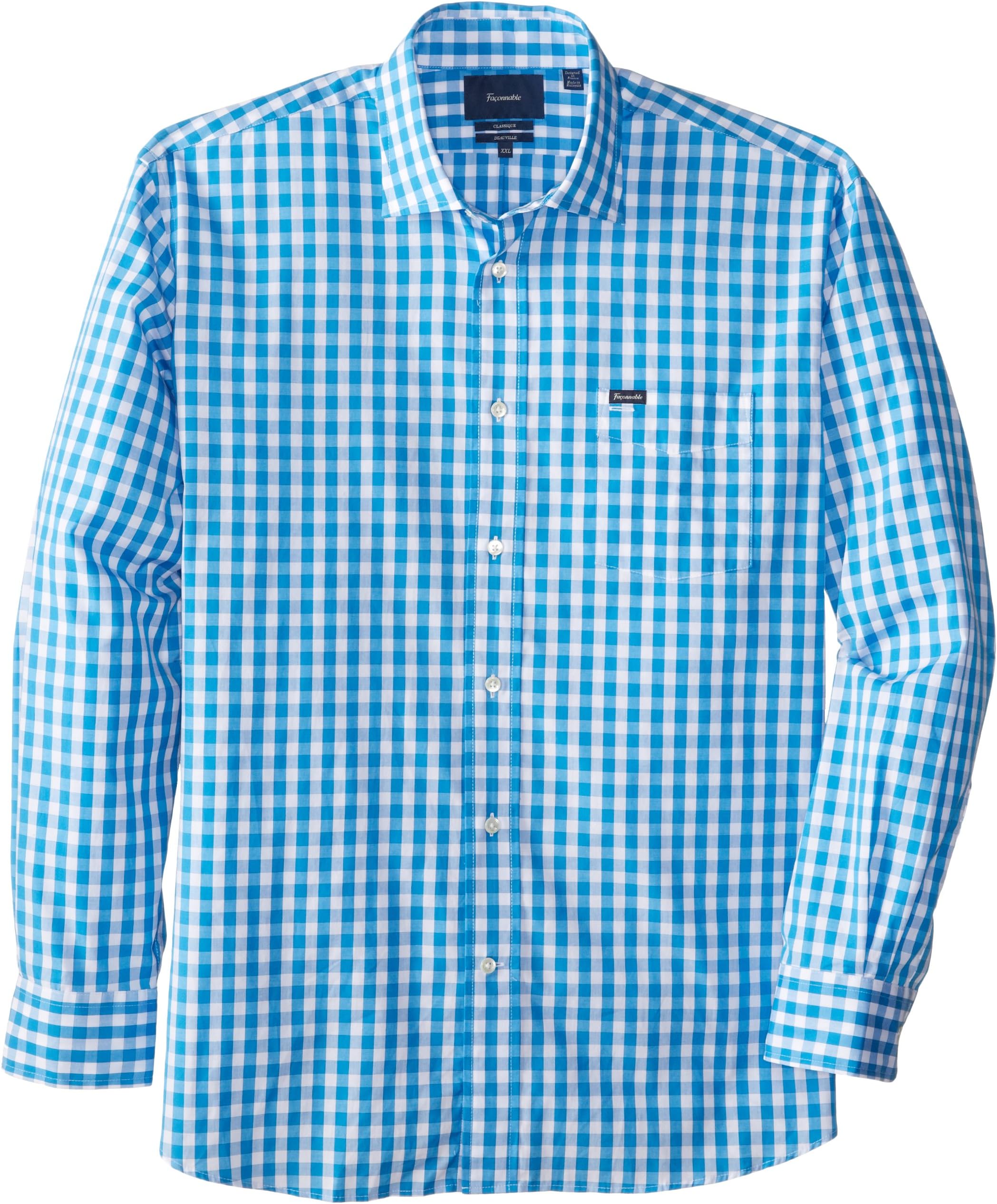Faconnable Men's Gingham Woven Shirt