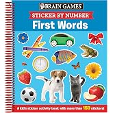 Brain Games - Sticker by Number: First Words (For Kids Ages 3-6): A Kid's Sticker Activity Book With More Than 150 Stickers! (Brain Games - Sticker Activity)