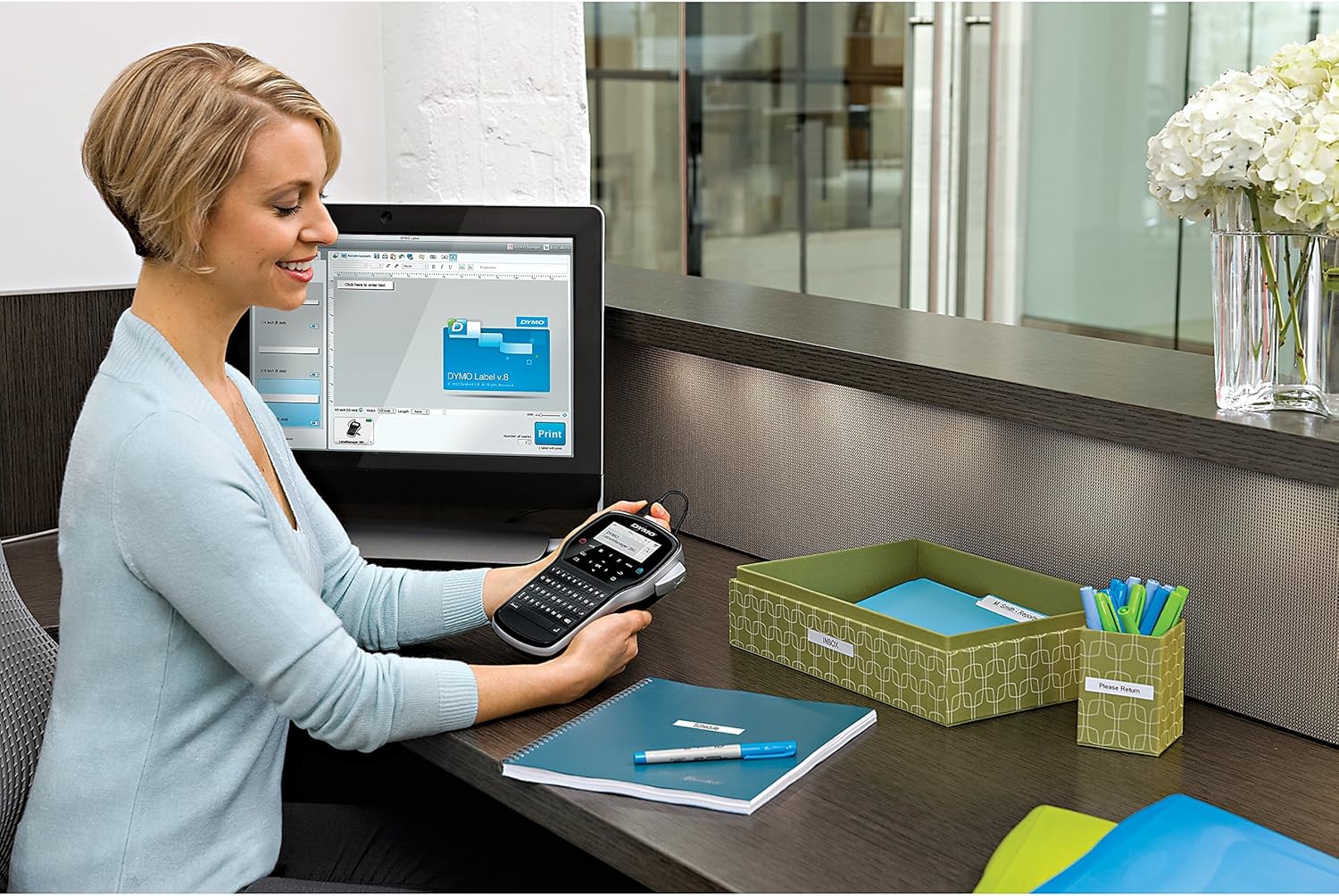 DYMO Label Maker | LabelManager 280 Rechargeable Portable Label Maker, Easy-to-Use, One-Touch Smart Keys, QWERTY Keyboard, PC and Mac Connectivity, For Home & Office Organization : Office Products