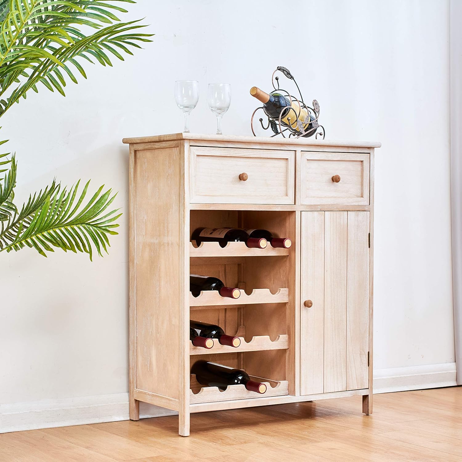 Cherry Tree Furniture Natural Paulownia Wood Drinks Sideboard