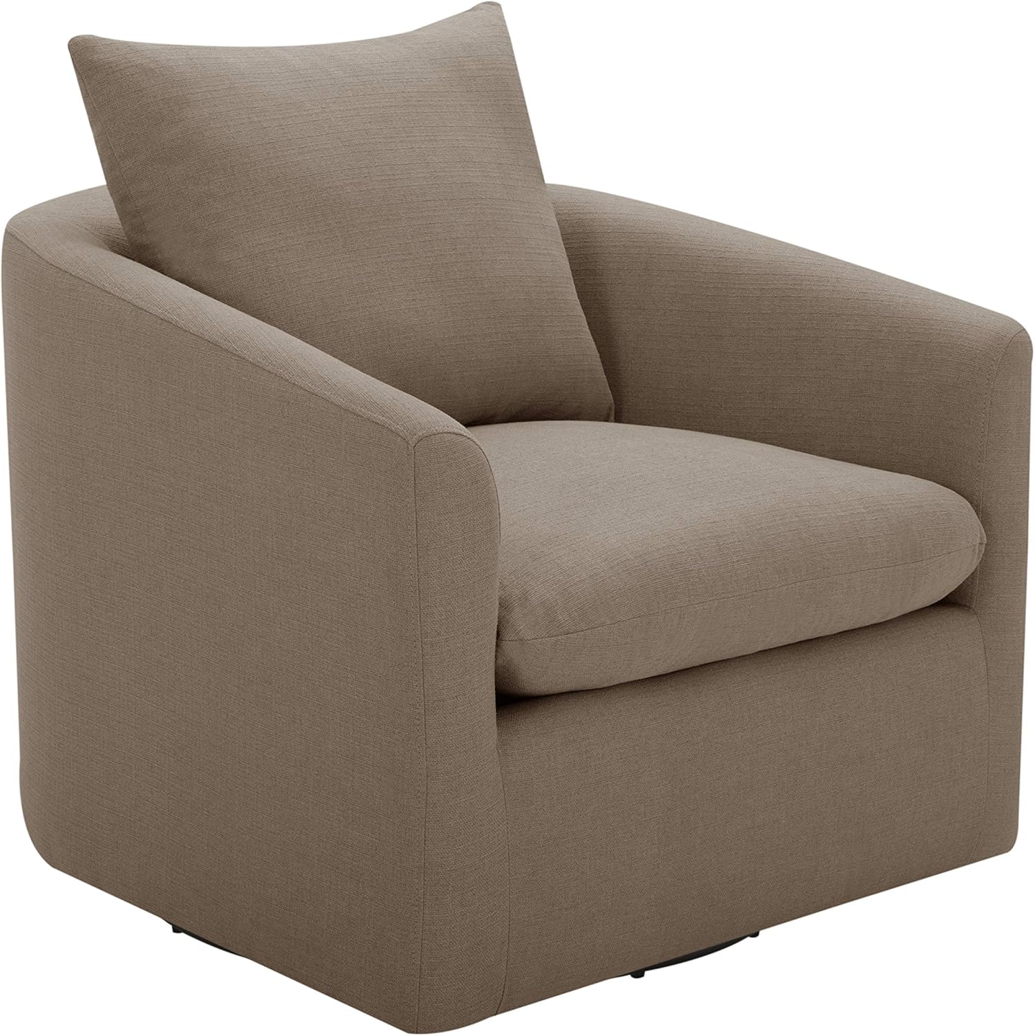 Amazon Brand – Stone & Beam Elisabet Upholstered Swivel Chair, 33.5"W, Slate