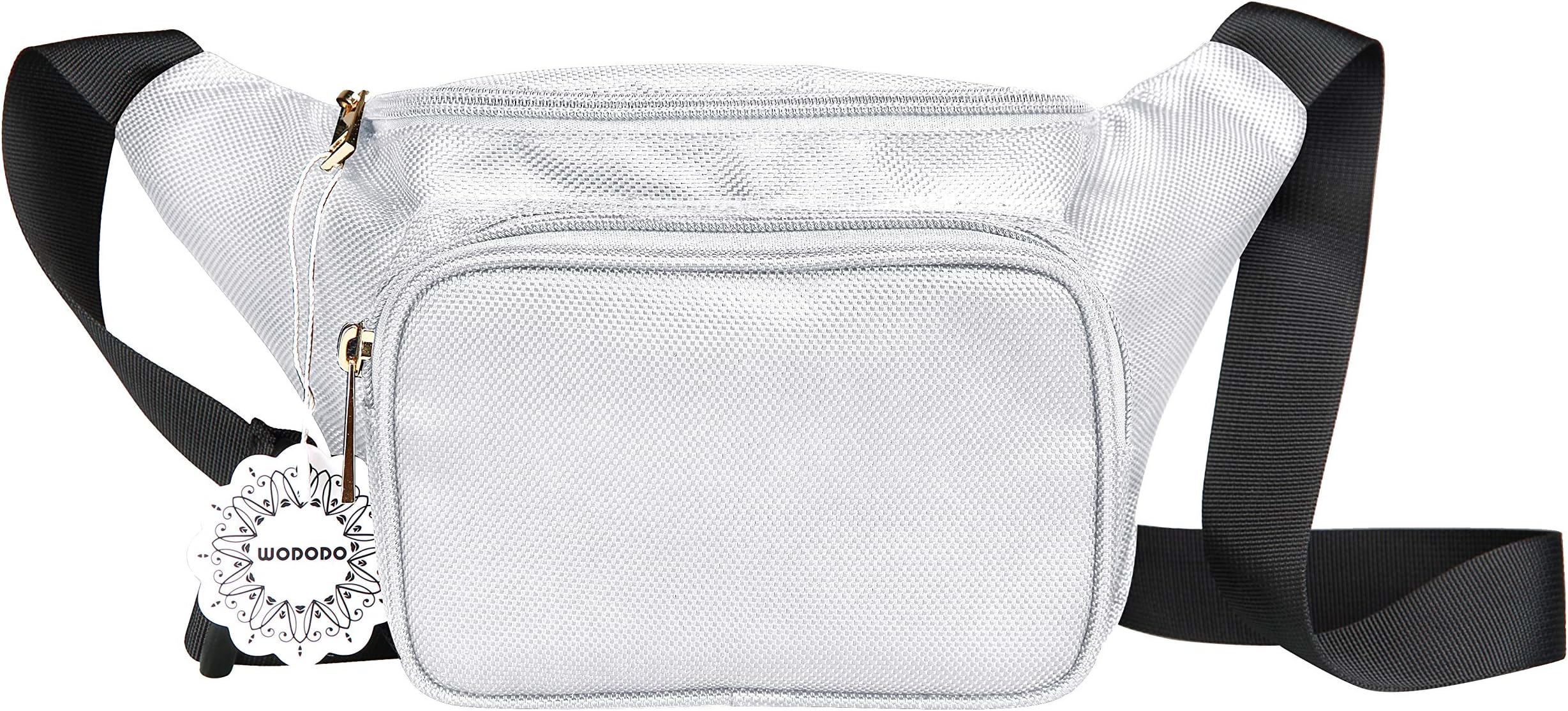 Fanny Pack for Men Women Quick Release Buckle Travel Sports Nylon Fanny Packs White