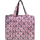 LKGSM RUGS Cotton Tiger Block Print Tote Bag, Indian Handmade Shopping Shoulder Bag, Unisex Market Daily Use