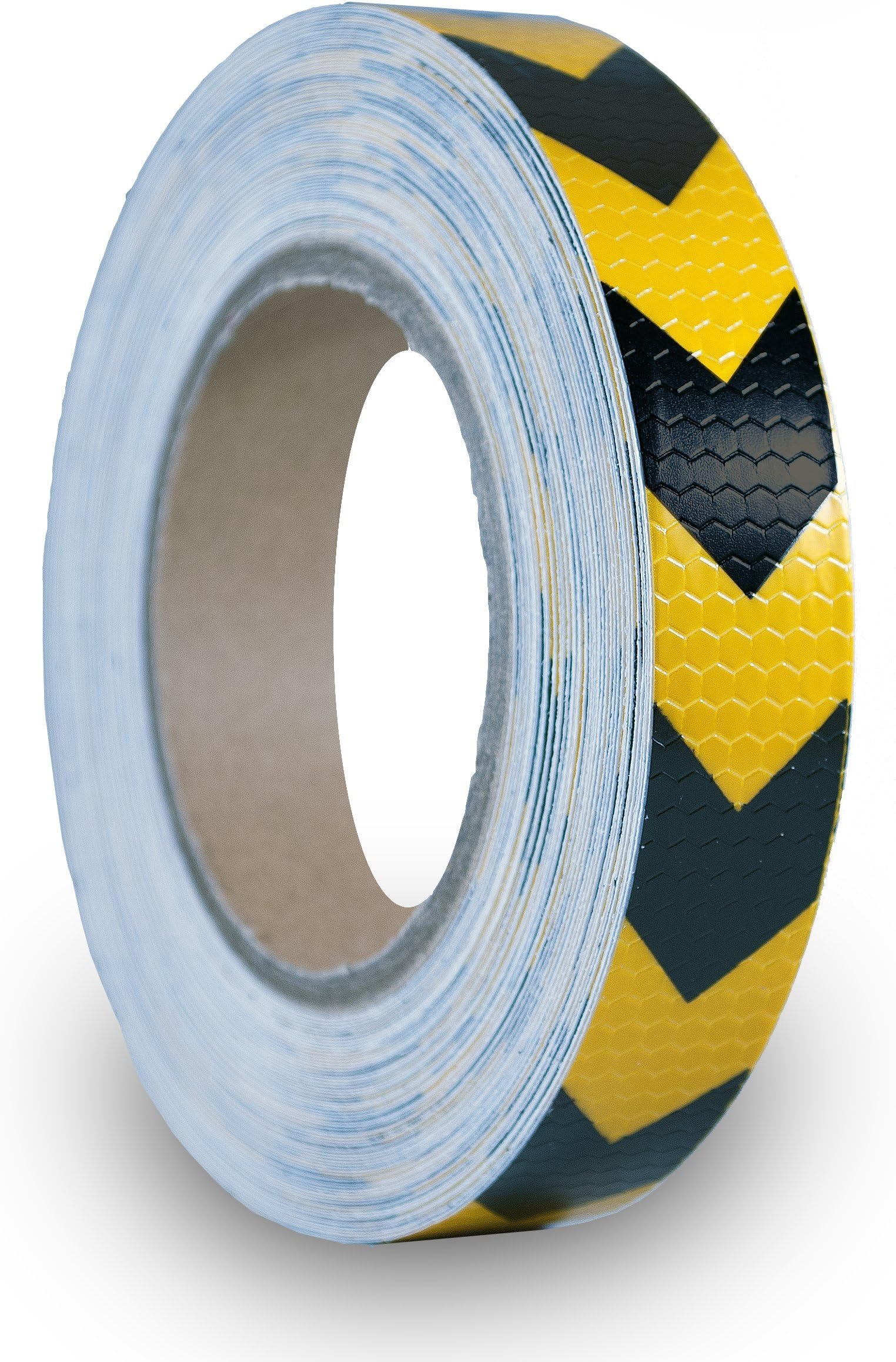 Safety Reflective Hazard Warning Arrow Tape - 1" x 78 feet - Reflector Stickers Black And Yellow