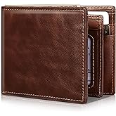 Artpaxy Mens Wallet Bifold Genuine Leather RFID Blocking Wallet for Men with 1 ID Windows 13 Card Holders 2 cash pockets 1 Gift Box