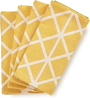 søstre & brødre 4er Set Geschirrtücher Küchentücher im modernen Streifen-Design | Made IN EU | 100% Baumwolle - ÖKO-TEX Standard 100 | 50 x 70 cm Mustard