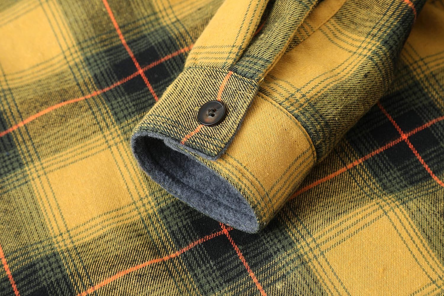 ZENTHACE Women's Thermal Fleece Lined Plaid Button Down Flannel Shirt Jacket at  Women’s Clothing store