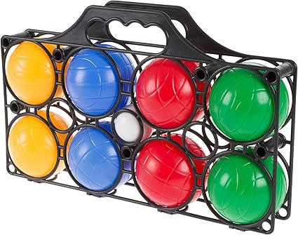 Amazon Com Tmg Full Color Starter Bocce Ball Set With Easy Carry Case Sports Outdoors