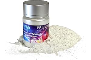 VViViD Prisma65 Raw Pigment Silver Metallic Pearl Powder 20g Jar (Value Pack (2 pcs.))