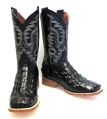 alligator square toe cowboy boots
