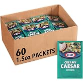 Kraft Single Serve Salad Dressing, 60 ct, Signature Caesar, 1.5 oz Pkts | Single-Serve Caesar Dressing Packets for Salads, with Convenience &amp; Portability
